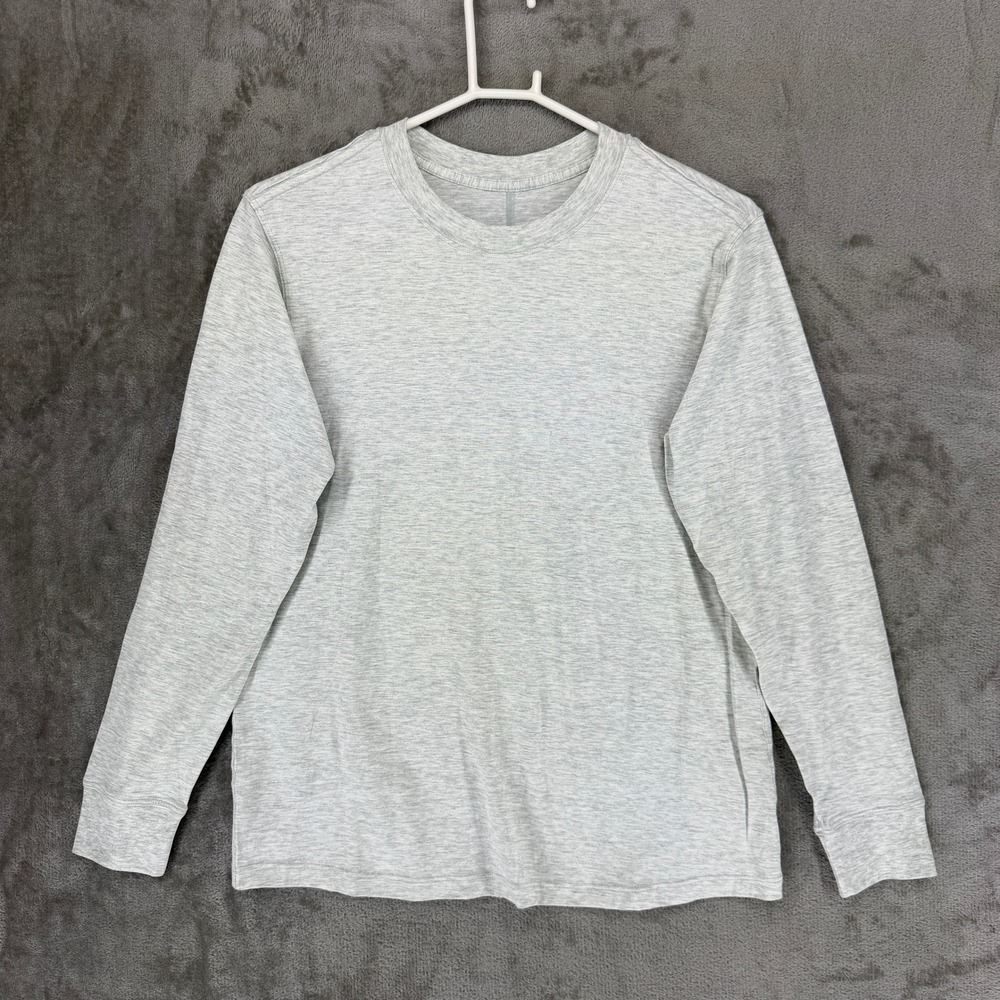 Lululemon Athletica Womens Heathered Grey‎ Long Sleeve Crew Neck Activewear Top